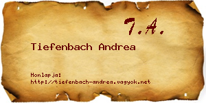 Tiefenbach Andrea névjegykártya